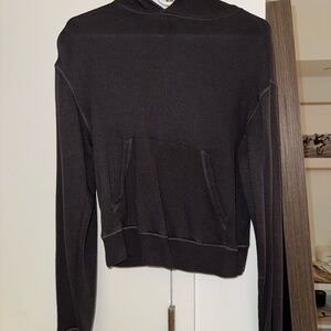 Skims Black Hoodie Sweater